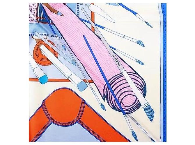 Hermès Carré in seta Bagages à Main 90 cm Multicolore - vista 10
