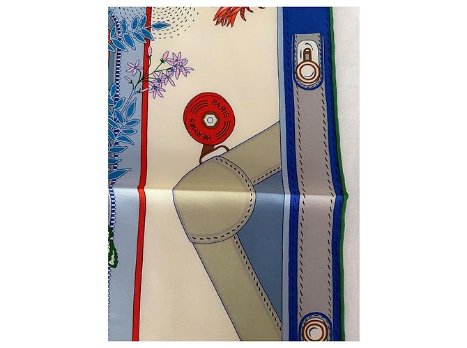 Hermès Carré in seta Bagages à Main 90 cm Multicolore - vista 3