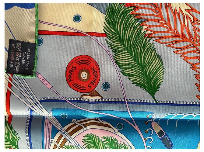 Hermès Carré in seta Bagages à Main 90 cm Multicolore - vista 5