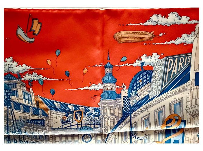 Hermès Foulard Le Grand Prix au Faubourg 90cm Ugo Gattoni Multicolore - vista 8