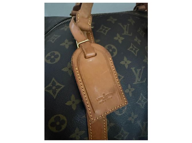 Louis Vuitton Keepall 60 Bandoulière Monogram Canvas Mala de Viagem Marrom Monograma - vista 3