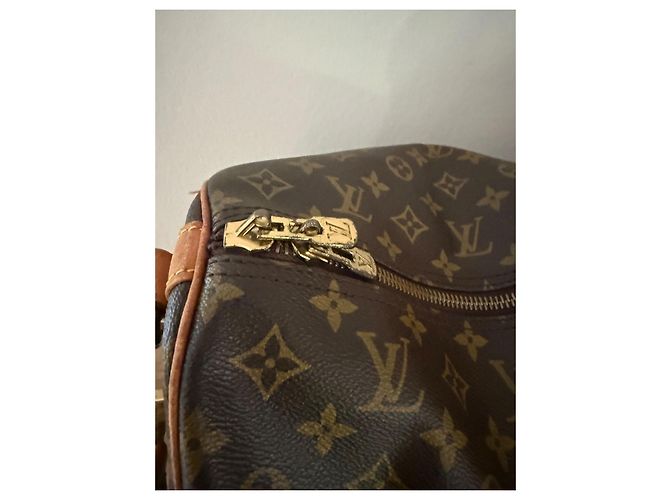Louis Vuitton Keepall 60 Bandoulière Monogram Canvas Mala de Viagem Marrom Monograma - vista 6