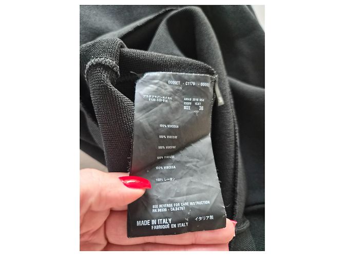 Robe fourreau rayée Prada Noir Bleu - vue 8