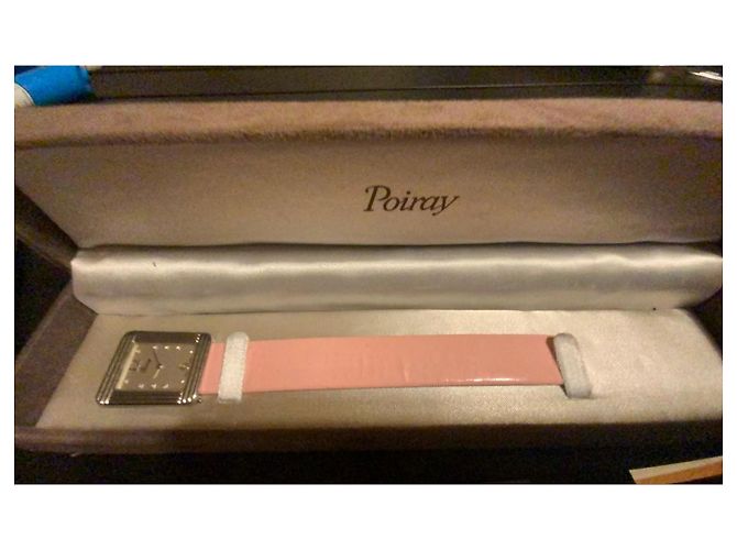 Poiray Ma Première Uhr Rosa Leder Pink Silber Hardware - Ansicht 3