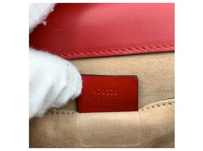 Gucci Mini borsa Sylvie Web in pelle rossa con 1 tracolla Rosso - vista 7