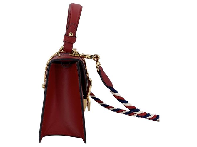 Gucci Mini borsa Sylvie Web in pelle rossa con 1 tracolla Rosso - vista 8