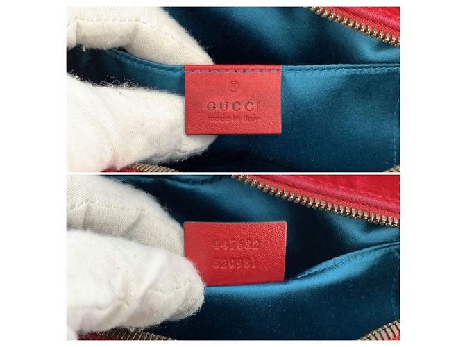 Gucci Bolso de hombro GG Marmont Small Matelassé en terciopelo rojo Roja - vista 6