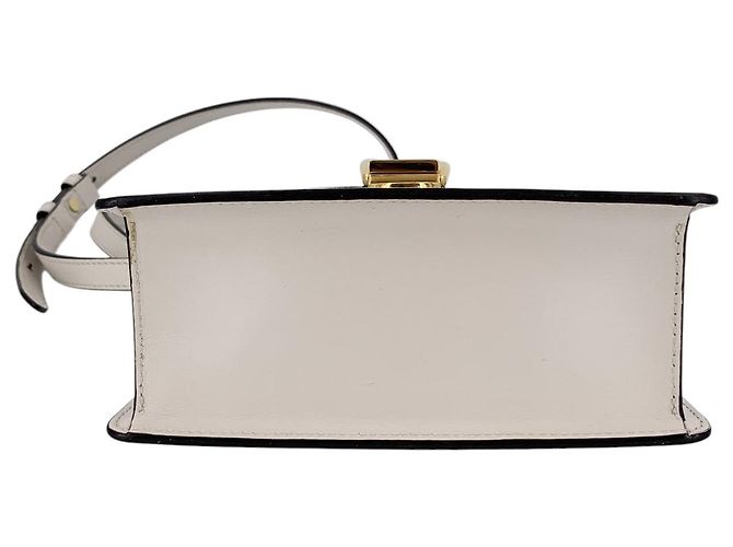 Gucci Mini borsa Sylvie Web in pelle bianca con 2 tracolle Bianco - vista 4