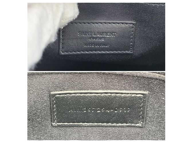 Autre Marque Pouch con zip in pelle Grain de Poudre nera Nero - vista 6