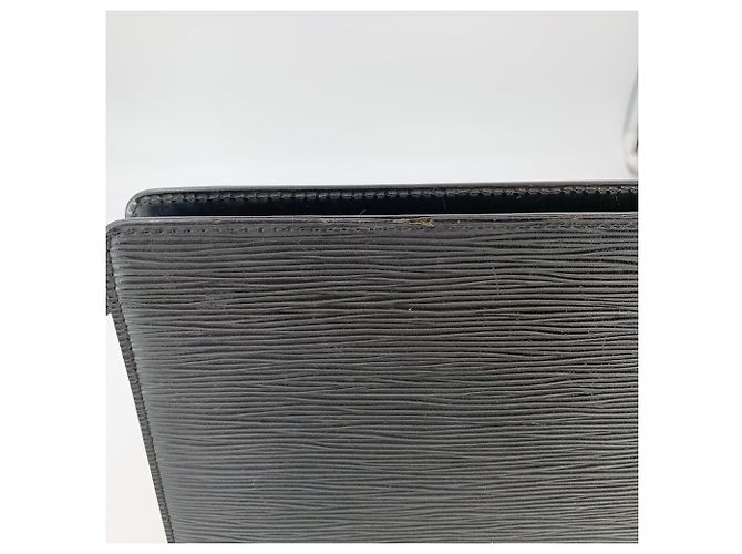 Organizer Louis Vuitton Pochette Homme Vintage in Pelle Epi Borsa a Mano Nera Nero - vista 5