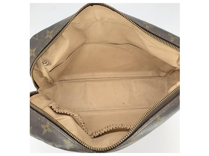Louis Vuitton Borsa a Clutch Vintage Brown Monogram Canvas Trousse Toilette 28 Marrone - vista 5