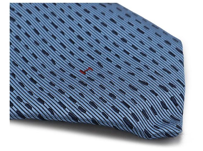 Gravata de seda Hermès 145cm Azul - vista 3
