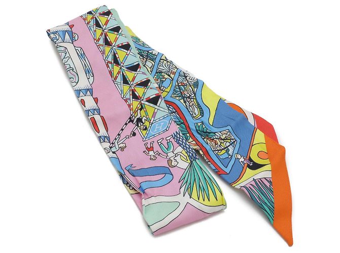Pañuelo de seda Hermès Twilly Multicolor - vista 2