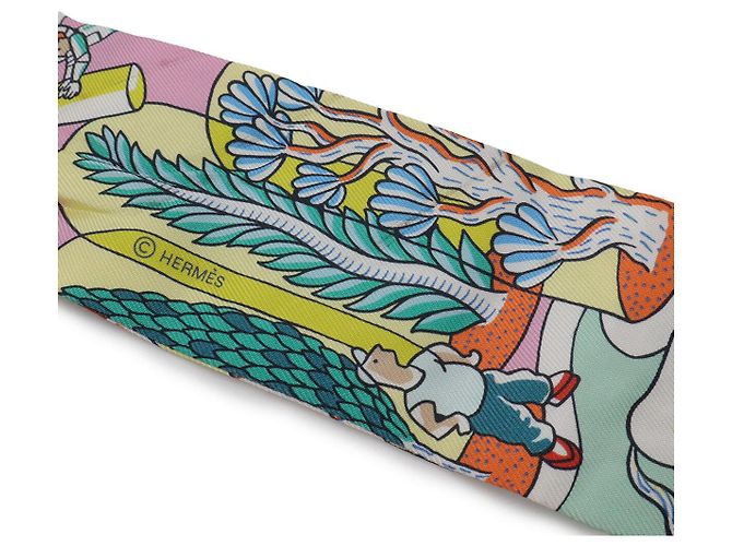 Pañuelo de seda Hermès Twilly Multicolor - vista 4