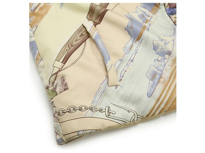Chaleco de plumón y seda Hermès GRONLAND XL Multicolor Beige - vista 5