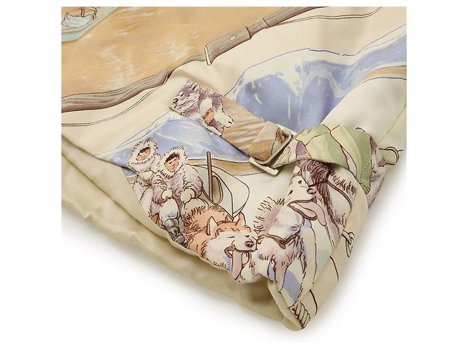Chaleco de plumón y seda Hermès GRONLAND XL Multicolor Beige - vista 6
