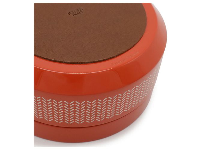 Hermès BoudoirPM Lack-Accessoire-Box Orange - Ansicht 3