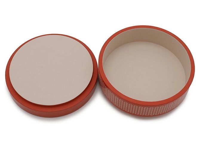 Hermès BoudoirPM Lack-Accessoire-Box Orange - Ansicht 5