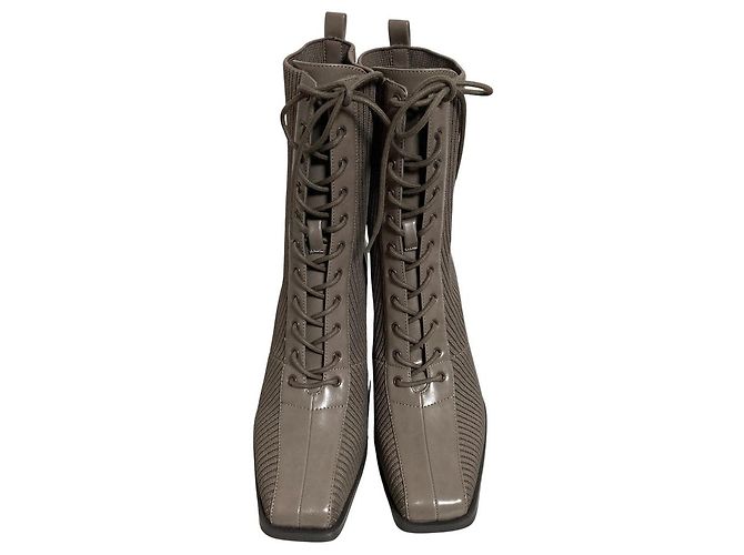 Autre Marque Botas de malha com atacadores Rienda Marrom - vista 2