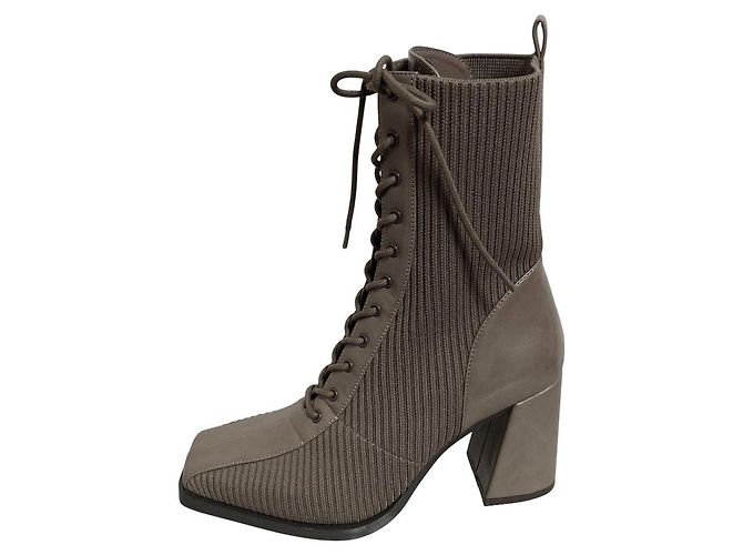 Autre Marque Botas de malha com atacadores Rienda Marrom - vista 4