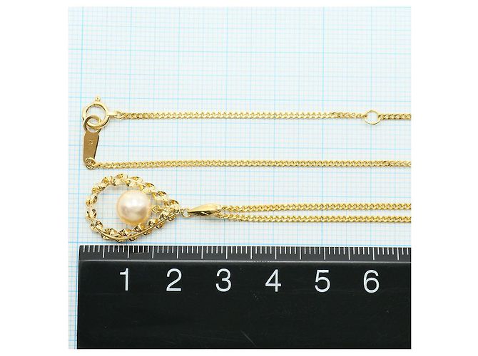 Autre Marque Colar de pérolas Au750 Dourado - vista 4