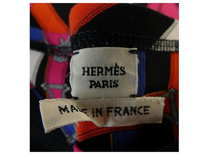 Hermès T-shirt Cotton T-shirt 34 Nero Rosa Rosso - vista 4