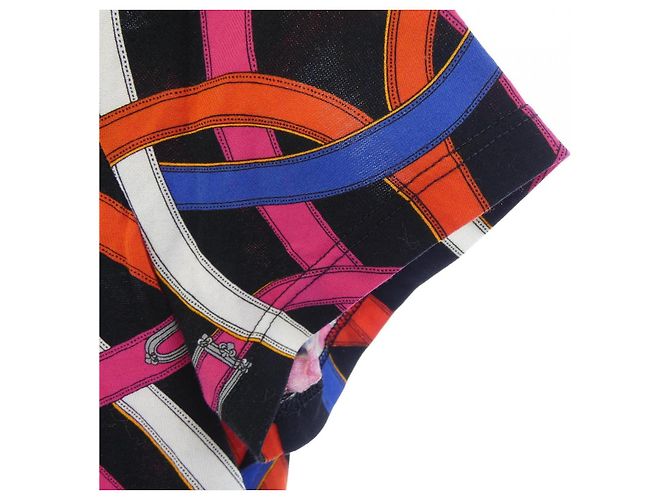 Hermès T-shirt Cotton T-shirt 34 Nero Rosa Rosso - vista 6