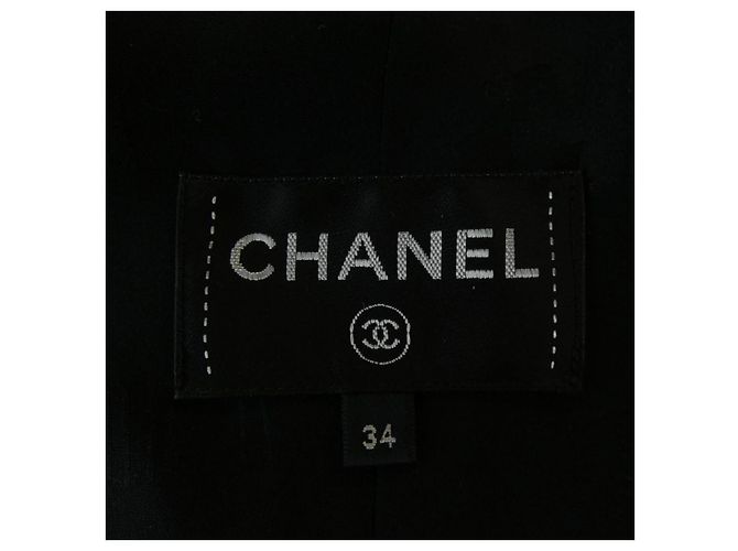 Abito Chanel in seta nera Nero - vista 4