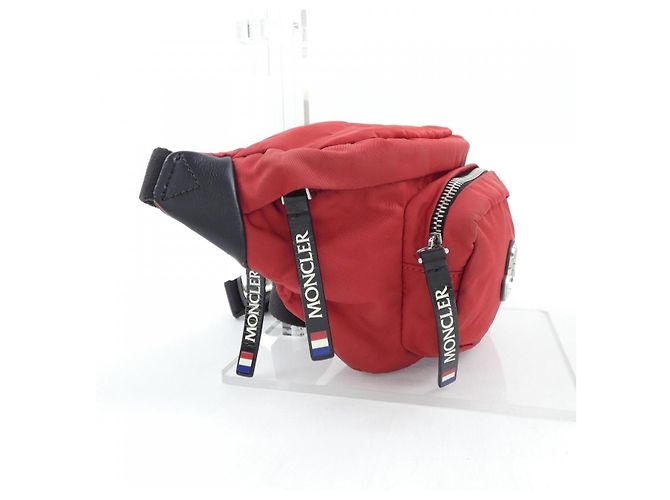 Bolsa de ombro Moncler vermelha de têxtil Vermelho - vista 2