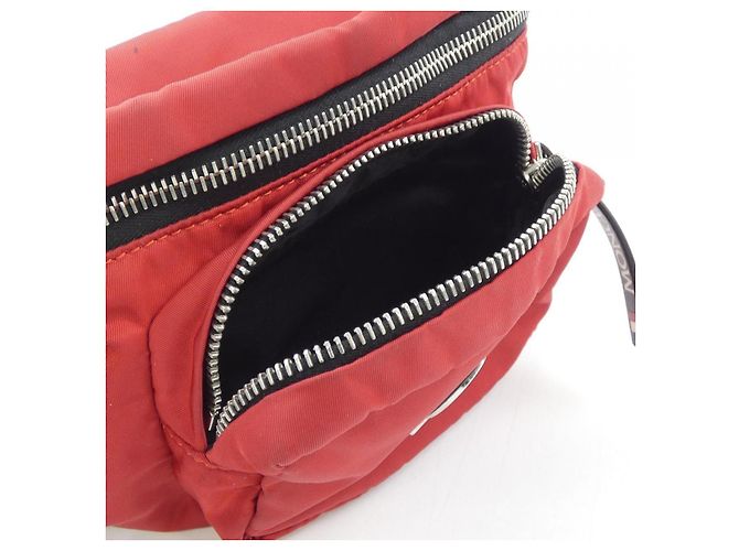 Bolsa de ombro Moncler vermelha de têxtil Vermelho - vista 7