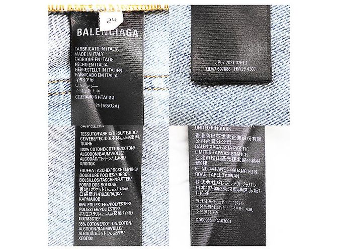Balenciaga Jeans aus Baumwolle Blau - Ansicht 10