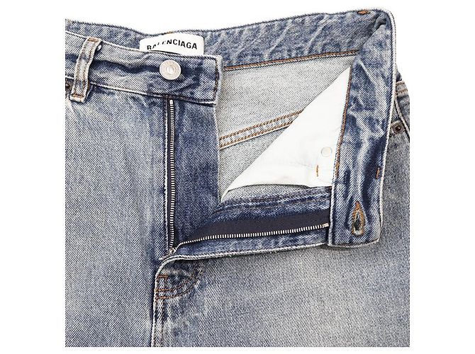 Balenciaga Jeans aus Baumwolle Blau - Ansicht 5