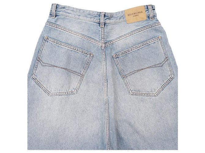 Balenciaga Jeans aus Baumwolle Blau - Ansicht 8