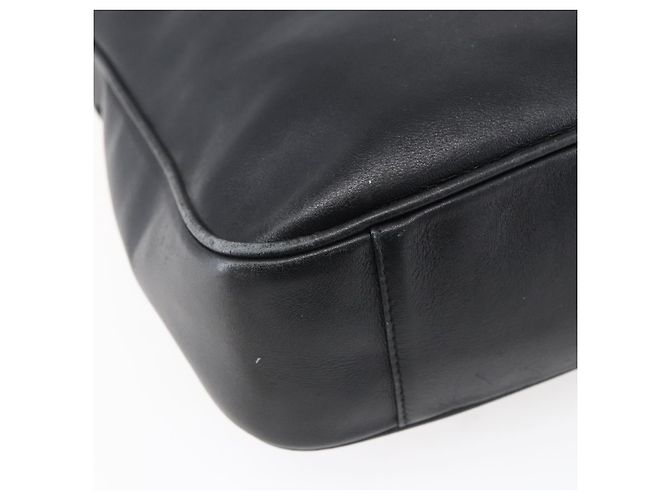 GUCCI Bamboo Shoulder Bag Leather 2way Black Gold 001 3754 1639 - vista 18