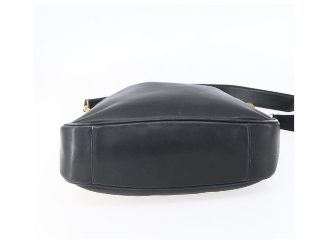 GUCCI Bamboo Shoulder Bag Leather 2way Black Gold 001 3754 1639 - vista 5
