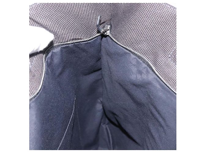 Hermès HERMES Her Line Kabas Tote Bag Canvas Gray Silver - vista 19