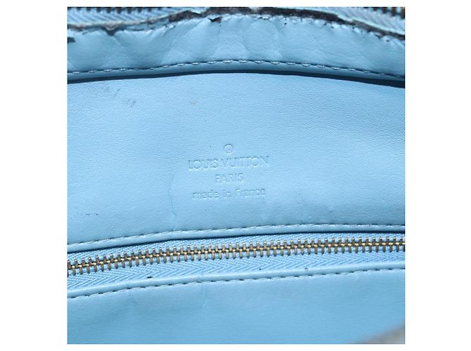 LOUIS VUITTON Monogram Vernis Houston Hand Bag Baby Blue M91005 LV - view 10