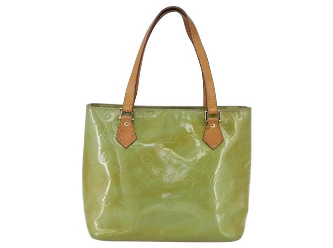 LOUIS VUITTON Monogram Vernis Houston Hand Bag Baby Blue M91005 LV - view 13