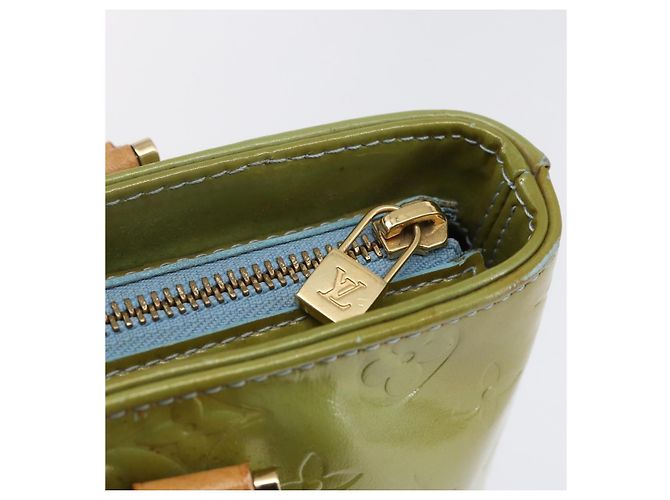 LOUIS VUITTON Monogram Vernis Houston Hand Bag Baby Blue M91005 LV - view 17