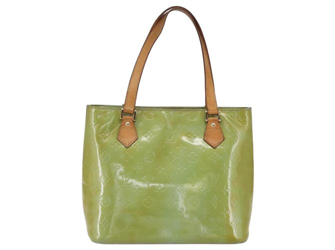 LOUIS VUITTON Monogram Vernis Houston Hand Bag Baby Blue M91005 LV - view 2