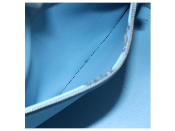 LOUIS VUITTON Monogram Vernis Houston Hand Bag Baby Blue M91005 LV - view 20