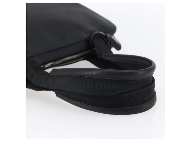 PRADA Bolsa de mão em couro preto prata - vista 7