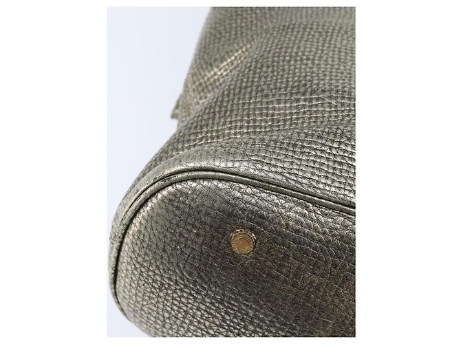 Bulgari BVLGARI Leoni Hand Bag Leather 2way Champagne Gold - vista 17