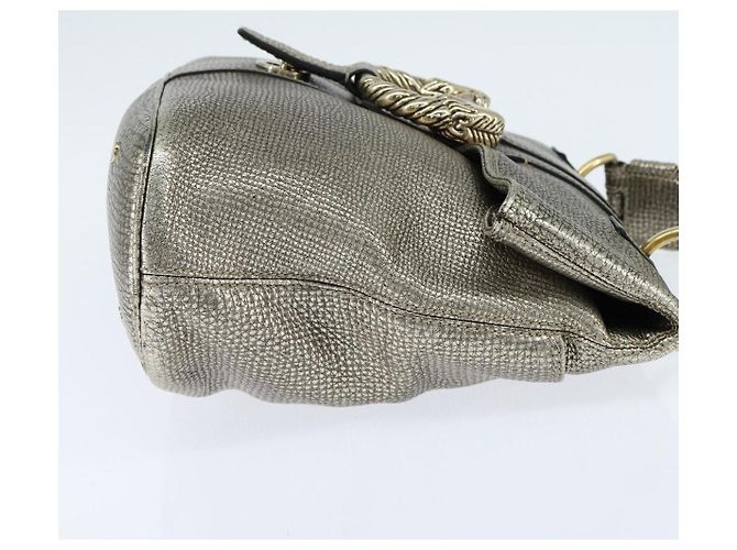 Bulgari BVLGARI Leoni Hand Bag Leather 2way Champagne Gold - vista 4