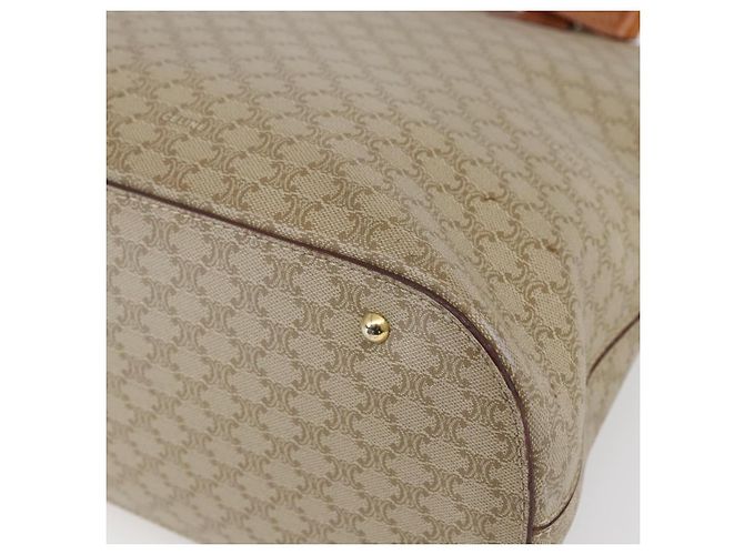Céline CELINE Bolso de mano de lona Macadam PVC 2way Beige Oro - vista 14