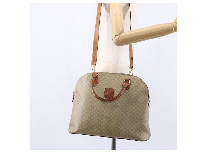 Céline CELINE Bolso de mano de lona Macadam PVC 2way Beige Oro - vista 24