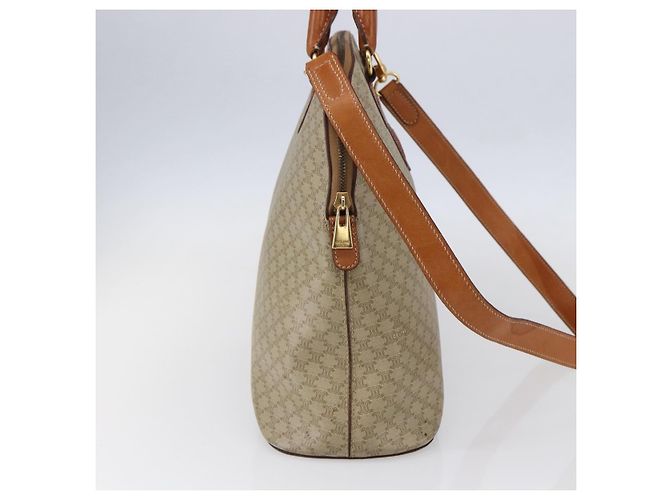 Céline CELINE Bolso de mano de lona Macadam PVC 2way Beige Oro - vista 4