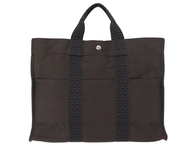 Hermès HERMES Her Line MM Handtasche Canvas Grau - Ansicht 13