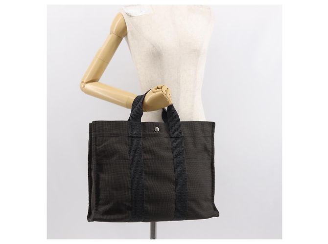 Hermès HERMES Her Line MM Handtasche Canvas Grau - Ansicht 21