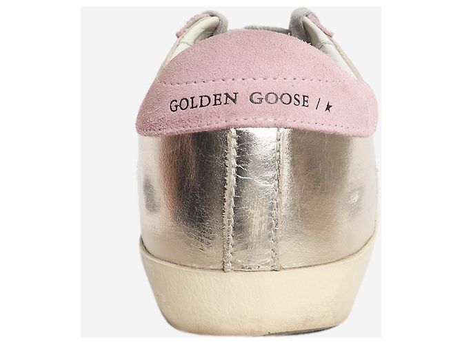 Golden Goose Sneakers metallizzate argento in camoscio - size EU 39 (UK 6) - vista 3